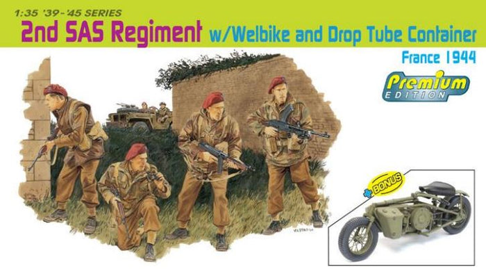 1/35 2nd Sas Regiment with Welbike And Drop Tube Container