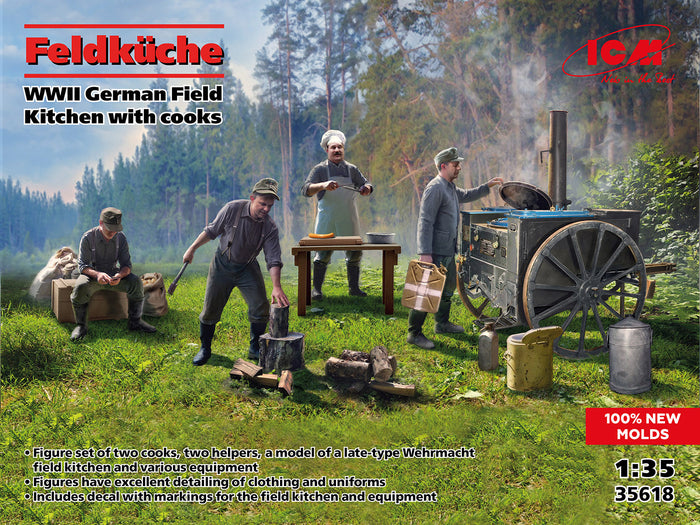 1/35 Feldküche WWII German Field Kitchen with cooks