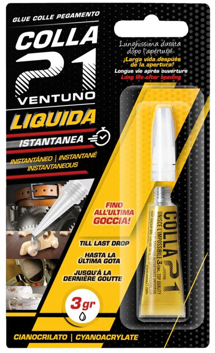 COLLA 21 CIANOACRILATO 3 GR. LIQUIDA BLISTER