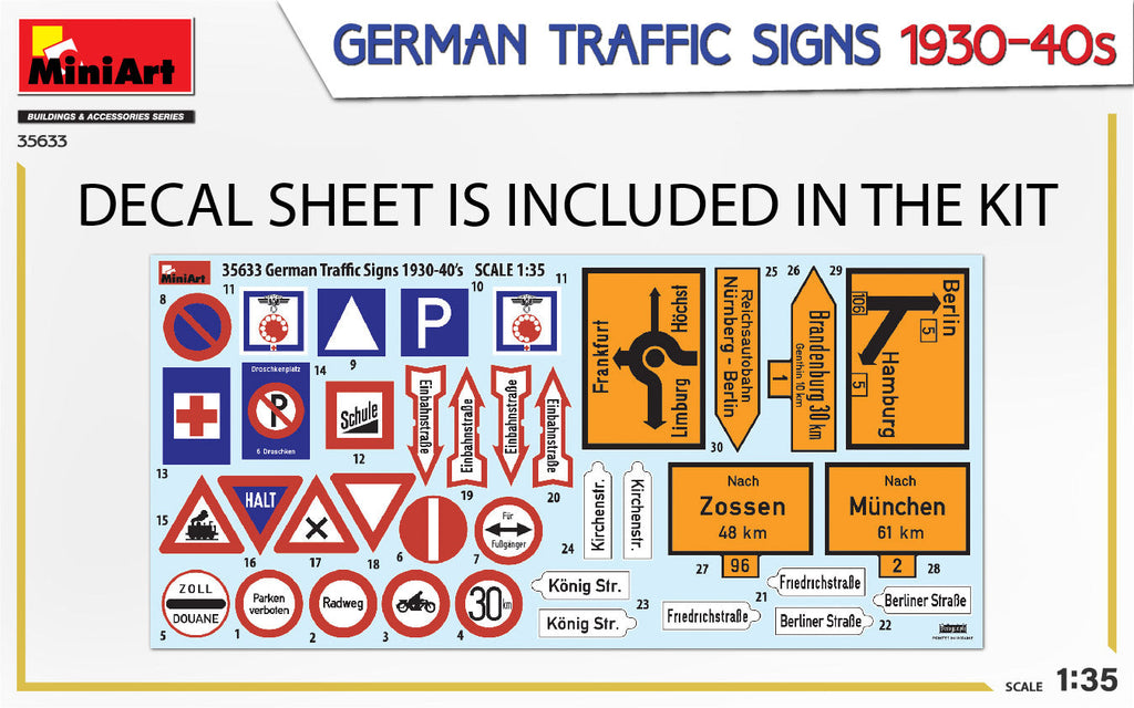 1/35 German Traffic Signs 1930-40s