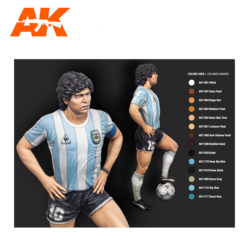 Maradona Resin Figure 90mm Scale