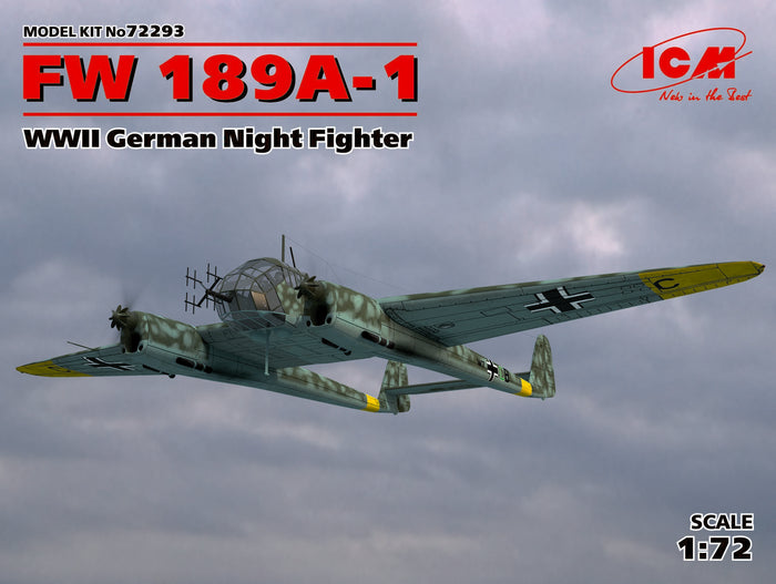 1/72 FW 189A-1 WWII German Night Fighter