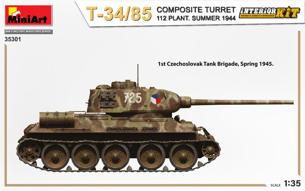 1/35  T-34/85 Composite Turret 112 Plant. Summer 1944 Inter. Kit