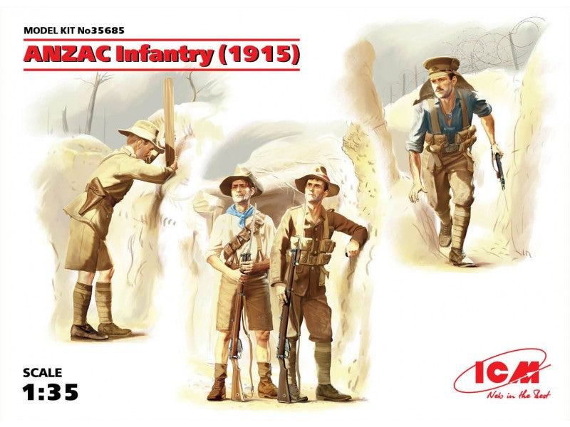 1/35 ANZAC Infantry (1915) (4 figures)