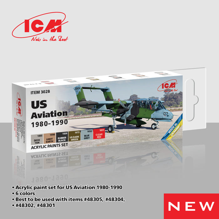 ACRYLIC SETS US Aviation 1980 - 1990 (6 bottles x 12 ml)