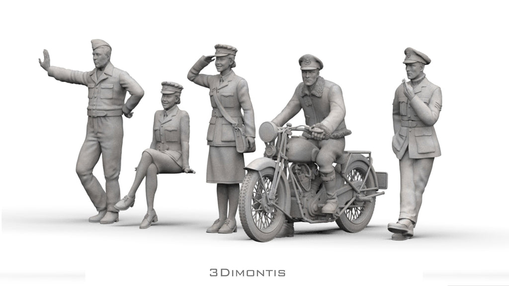 Ufficiali Britannici con Moto BSA WWII