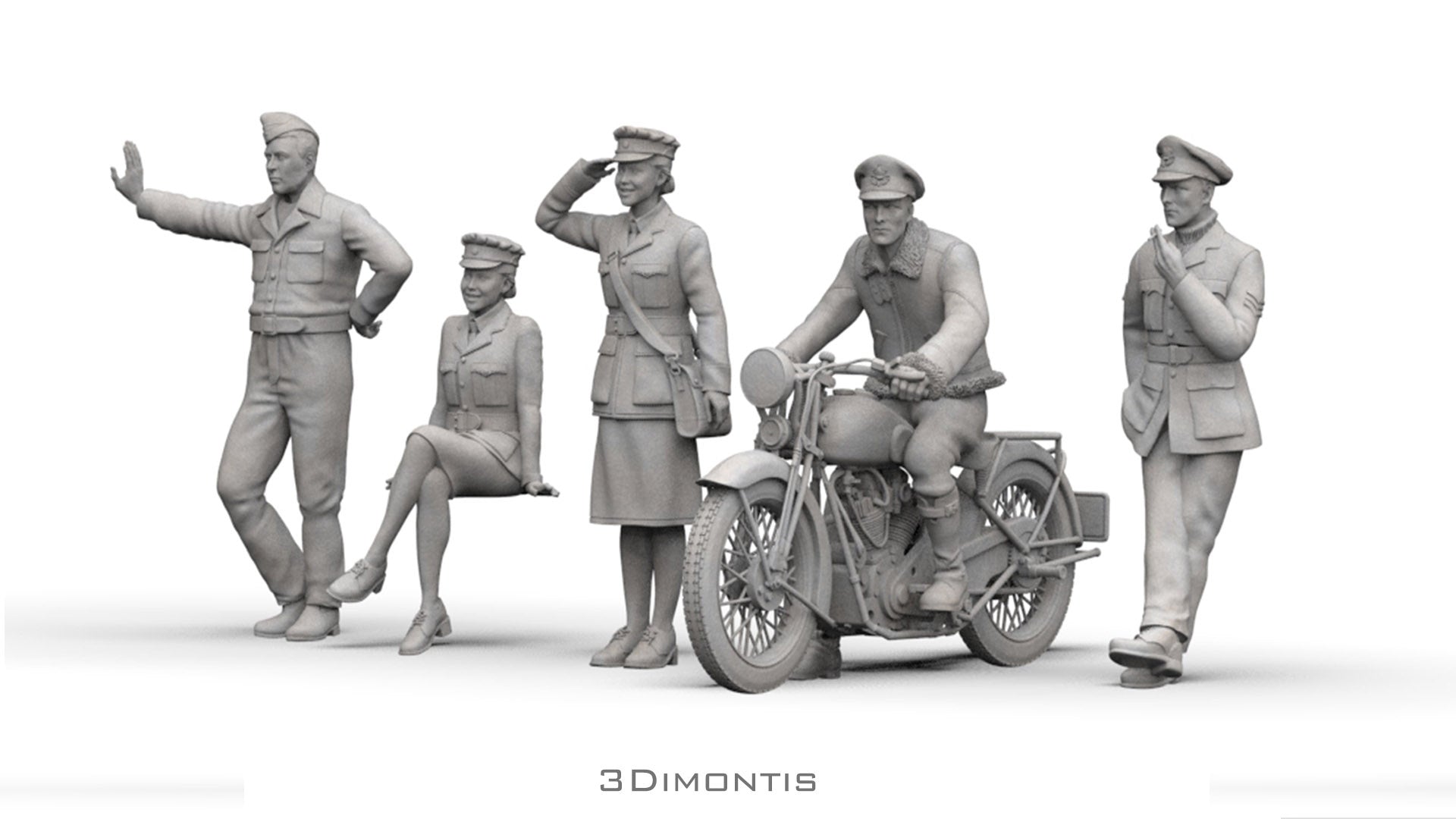 Ufficiali Britannici con Moto BSA WWII