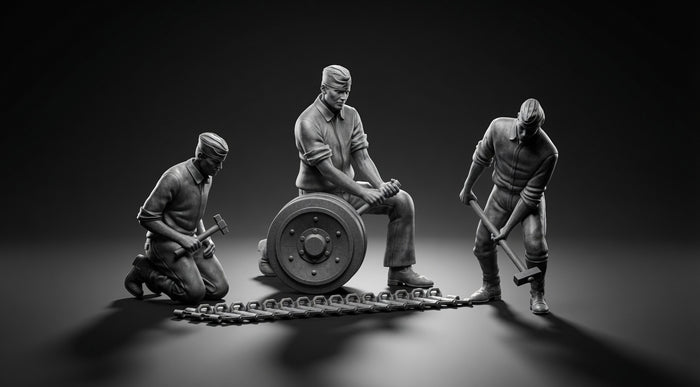 Squadra di Manutenzione Panzer / Carristi Tedeschi al Lavoro, WWII 1939–45